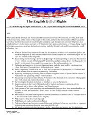 The English Bill of Rights