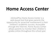 Home Access Center Quick Users Guide