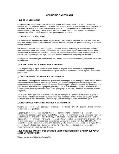 causas de la meningitis bacteriana en adultos causas de la meningitis bacteriana en adultos