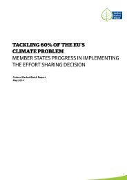 Tackling 60% of the EU’s climate problem – Member States progress in implementing the Effort Sharing Decision