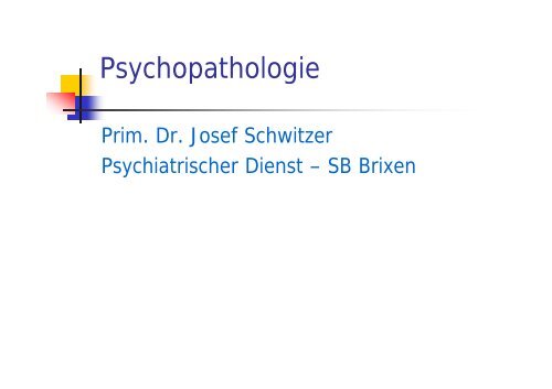 Ps chopathologie Psychopathologie