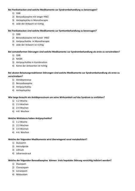 Fragebogen (29/6/2012) Dr. Andreas Conca Psychopharmakologie ...