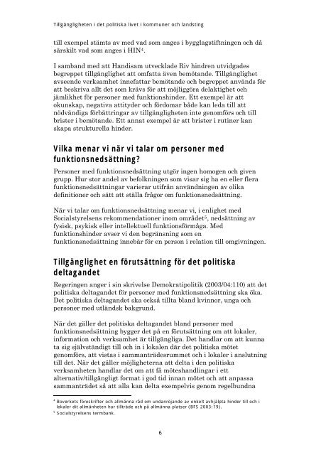 TillgÃ¤ngligheten i det politiska livet i kommuner och ... - Handisam