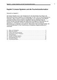 Kapitel 3 Lineare Systeme und die Fouriertransformation