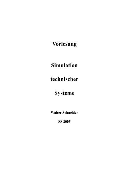 Vorlesung Simulation technischer Systeme - ByteLABS