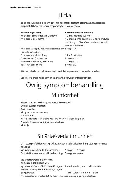 Farmakologisk smÃ¤rtbehandling vid cancersjukdom - Landstinget ...