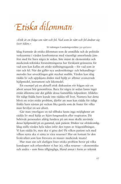 Etik i Landstinget SÃ¶rmland - vÃ¤rdegrund, val och bemÃ¶tande (pdf ...