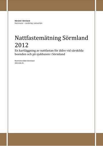 NattfastemÃ¤tning SÃ¶rmland 2012 - Landstinget SÃ¶rmland
