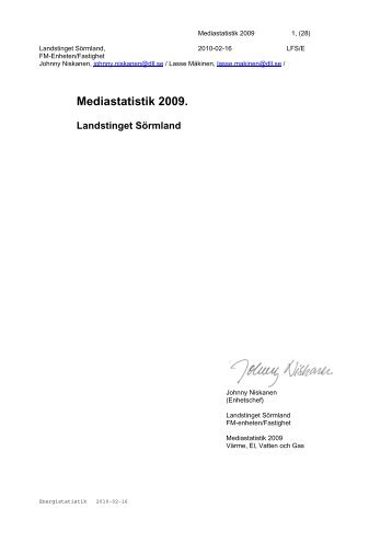 Energistatistik - Landstinget SÃ¶rmland