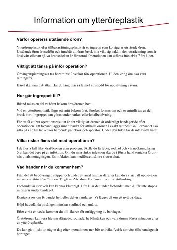 Information om ytterÃ¶replastik - Landstinget SÃ¶rmland