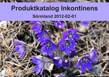 Produktkatalog Inkontinens - Landstinget SÃ¶rmland