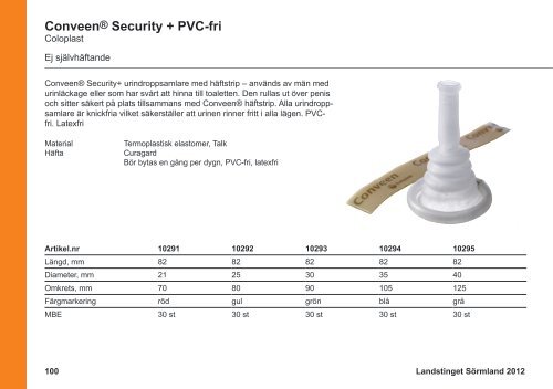 Produktkatalog Inkontinens - Landstinget SÃ¶rmland