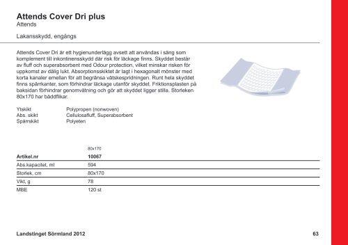 Produktkatalog Inkontinens - Landstinget SÃ¶rmland