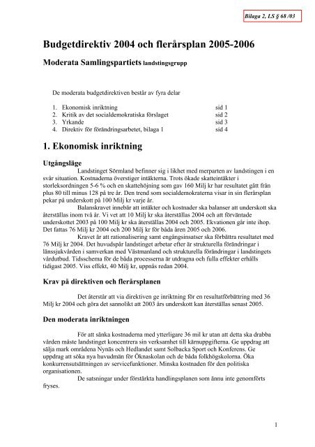 68 Direktiv fÃ¶r budget 2004 och flerÃ¥rsplan 2005-2006 - Landstinget ...