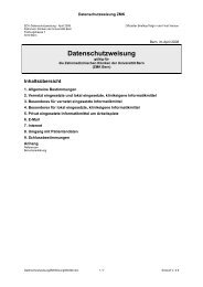 Datenschutzweisung - Bern - Universität Bern