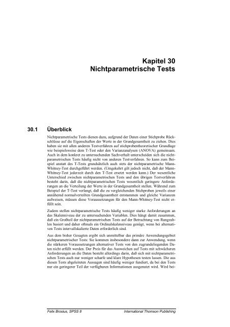 Kapitel 30 Nichtparametrische Tests