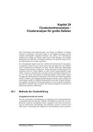 Kapitel 29 Clusterzentrenanalyse - Clusteranalyse für große Dateien