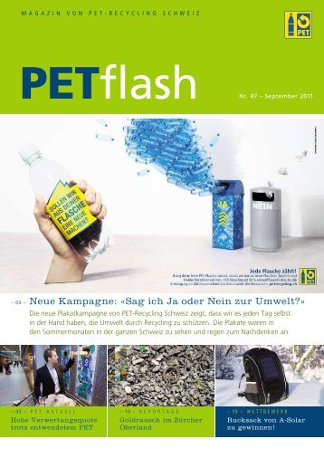 PETflash Nr. 47 vom September 2011 - PET-Recycling Schweiz