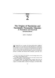 The origins of narcissism and narcissistic personality disorder a