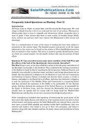 Frequently Asked Questions on Manhaj : Part 12 - Salafi Publications