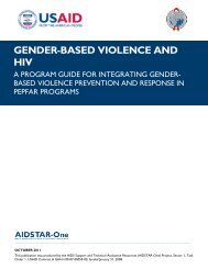 Gender-Based Violence and HIV: A Program ... - Salamander Trust