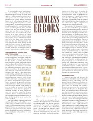 Collectability Issues in Legal Malpractice Litigation