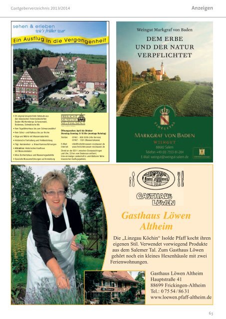 Gastgeberverzeichnis (PDF) - Gemeinde Salem