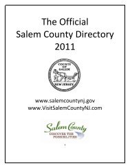 The Official Salem County Directory 2011