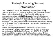 SWOT Analysis (Strengths, Weaknesses ... - Salem County