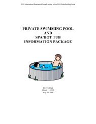 PRIVATE SWIMMING POOL AND SPA/HOT TUB INFORMATION ...