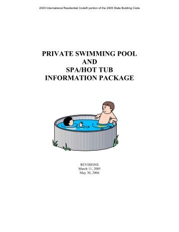 PRIVATE SWIMMING POOL AND SPA/HOT TUB INFORMATION ...