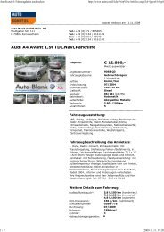 AutoScout24: Fahrzeugdaten ... - Sales Auto Klub