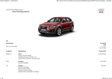 Audi Konfigurator - Druckan... - Sales Auto Klub