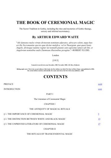 The Book of ceremonial Magic