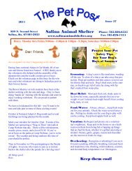 Pet Post Issue 57 - Salina Animal Shelter