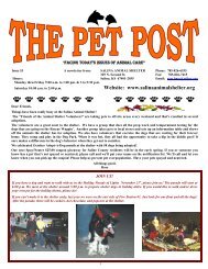 Pet Post Issue 53 - Salina Animal Shelter