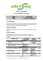 BOARD OF SALIX HOMES NOTICE OF MEETING AND AGENDA ...