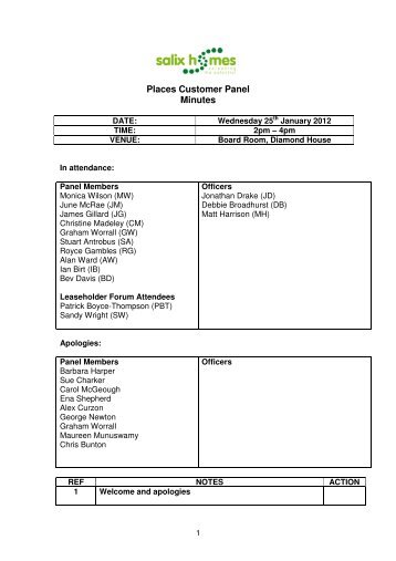 25 January 2012 Minutes - Salix Homes