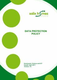 DATA PROTECTION POLICY - Salix Homes