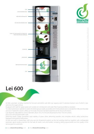 Manual prezentare Automate Cafea Bianchi LEI 600 - Espresso Cafe