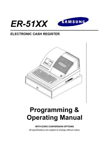 ER-51XX ELECTRONIC CASH REGISTER Programming ...