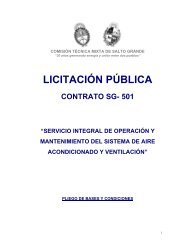 licitación pública contrato sg- 501 - Salto Grande