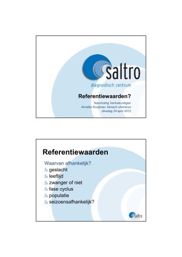 Referentiewaarden - Saltro