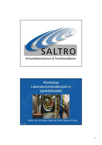 Laboratoriumonderzoek spoedsituaties Cito - Saltro