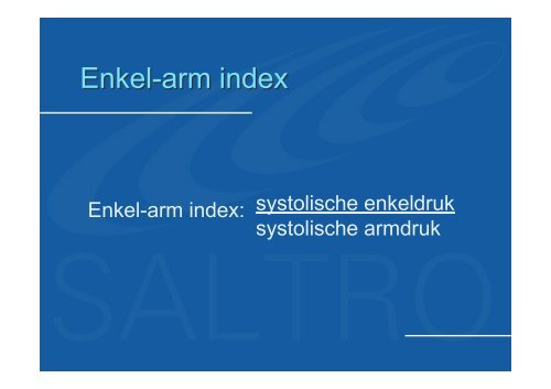 Enkel-armindex (EAI) - Saltro