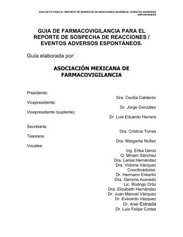 guia de fv para reporte de sospecha de reacciones adversas ...