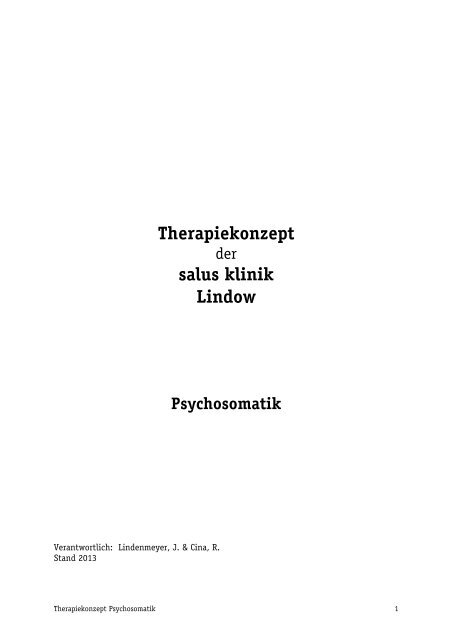 Therapiekonzept Psychosomatik - salus kliniken GmbH