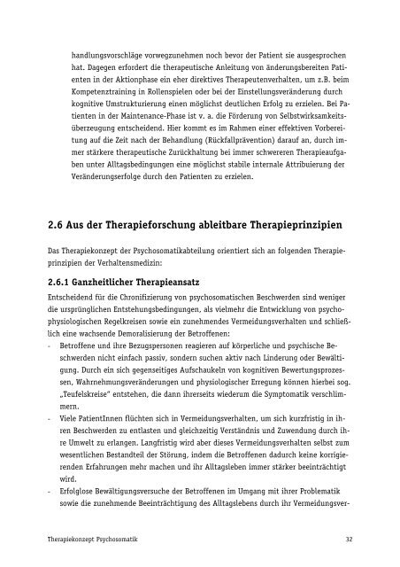 Therapiekonzept Psychosomatik - salus kliniken GmbH