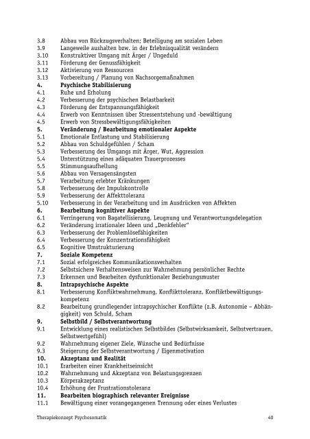 Therapiekonzept Psychosomatik - salus kliniken GmbH