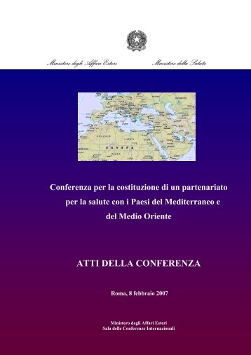 Atti Conferenza - Ministero della Salute